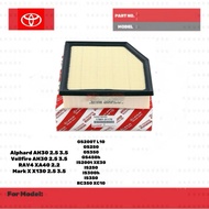 17801-31170 Toyota air filter for Alphard AH30 Vellfire AH30 RAV4 Mark X X130 GS200T GS250 IS200t IS