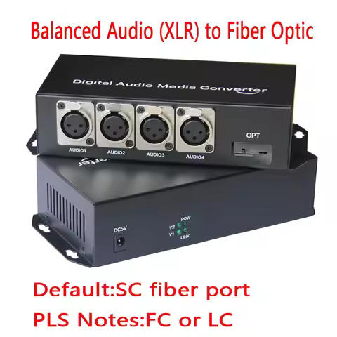 bi-directional Balanced audio to fiber optic XLR over fiber audio fiber media converter Transceiver 