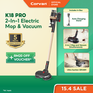 Corvan K18/K18Pro 2-in-1: Cordless Vacuum & Mop | Ultra-cyclone Technology | Wet & Dry Cleaning | 5 
