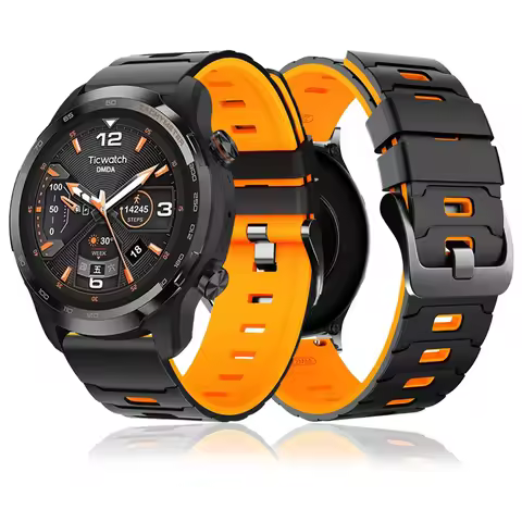 22mm Silicone Strap For TicWatch GTW/GTH 2/Pro 2021/E2 S2 Women Men Wrist Bands For TicWatch Pro 3 U