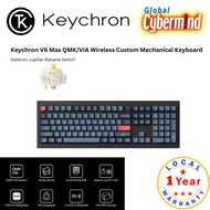 Keychron V6 Max QMK/VIA Wireless Custom Mechanical Keyboard (Gateron Jupiter Banana Switch)- 1 year 