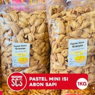 Pastel Abon | 1KG | Pastel Kering Isi Abon Sapi Pastel Renyah Pastel Abon Premium Snack Enak