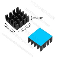 (IMPORT) 14x14x7mm Black Slot Aluminum Heatsink Cooling Fin for Cooling MOSFET VRam Regulators VRM S