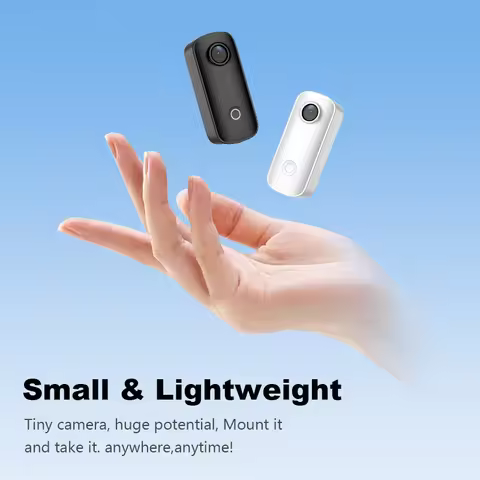 SJCAM C100+ Thumb Camera 4K/30fps EIS Action Cam 30M Waterproof with Case for Vlogging Cycling Skiin