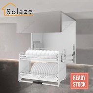 Solaze Kitchen Cabinet Elevator Lift Baskets Pull Down Dish Rack Baskets for Storage Cabinet