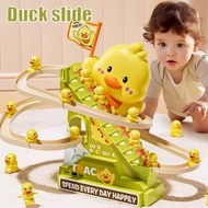 Electric Duck Rail Toy Duck Climbing Staircase Toy Duck Slide Little Yellow Duck Climbing Stairs