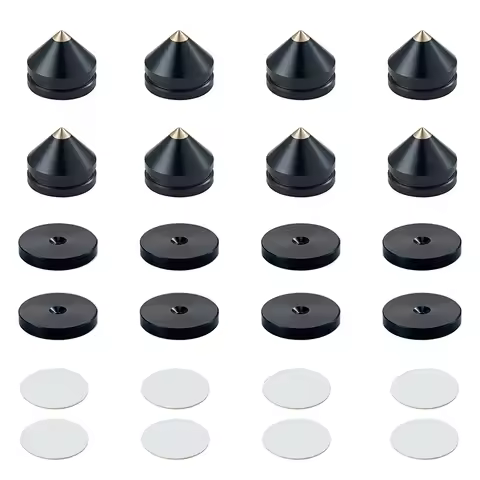 Pailvens loudspeaker Spikes 8 Series Set loudspeaker Alu Alloy Feet Subwoofer Feet 16x Adhesive Pads