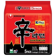 [Made in Korea] Nongshim Shin Ramyun Halal Spicy Korean Noodle 120g x 5's