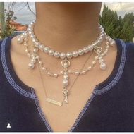 Women Gothic Bow Knot Necklace Girls Uniform Accessories