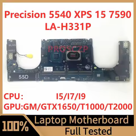 LA-H331P Mainboard For DELL Precision 5540 XPS 15 7590 Laptop Motherboard With I5/I7/I9 CPU GM/GTX16