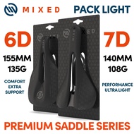 MIXED Full Carbon Fiber Saddle Pack 5D 6D 7D Ultra Light Weight Cushion 143mm 155mm for MTB Mountain
