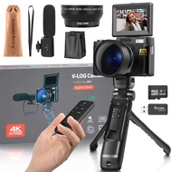 G-Anica Digital Camera,กล้อง4K สำหรับการถ่ายภาพ,48MP Vlogging Camera Ideal Content Creator Kit-Micro