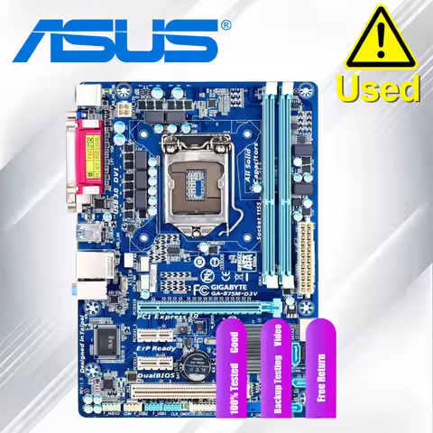 GIGABYTE GA-B75M-D3V Desktop Motherboard B75 Socket LGA 1155 i3 i5 i7 DDR3 32G Micro ATX Original B7