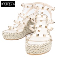 Valentino Garavani [成色極佳] 鉚釘綁帶坡跟涼鞋 / 37碼