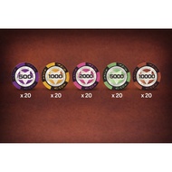 100 pcs Premium Poker Coin Chips Toys Numbers