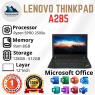 LENOVO LAYAR ThinkPad A285 Ryzen 5 pro 8GB Ram 128GB SSD 256GB/ 512GB 12" inch Screen