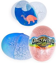 Light Up Hatching Egg 4”- Surprise Hidden Dinosaur with Glow Putty- Stretchy Slime Ooze Toy-Assorted Colors-Perfect Party Favors, Filler, Christmas Stocking Stuffer and Egg Hunt- Boys &amp; Girls Ages 4+
