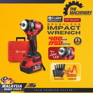 PRODIY 400NM Impact Wrench Brushless 1750RPM 1/2 inch Cordless Driver Torque Powerful Impact Gun Scr