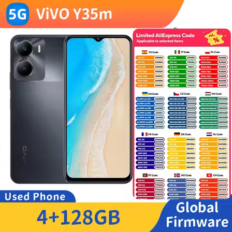 VIVO Y35M 5g Smartphone 4GB RAM 128GB ROM Unlocked 6.51 Inch in Good Condition Original Android Used