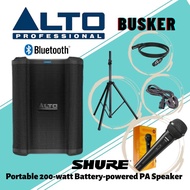 Alto Professional Busker Portable 200-watt Battery-powered PA Speaker With Shure SV200 Mic And Speak