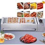 เตาปิ้งย่างไฟฟ้า แบบตะแกรง ไร้ควัน Smokeless Electric Stainless Steel Barbecue Grill Machine เตาปิ้งย่างสเตนเลส