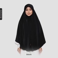 (BLACK & WHITE) AFE EXCLUSIVE Tudung Labuh Naurah Koshibo Bulat. Jilbab Sekolah Asrama Bidang 50, Bi