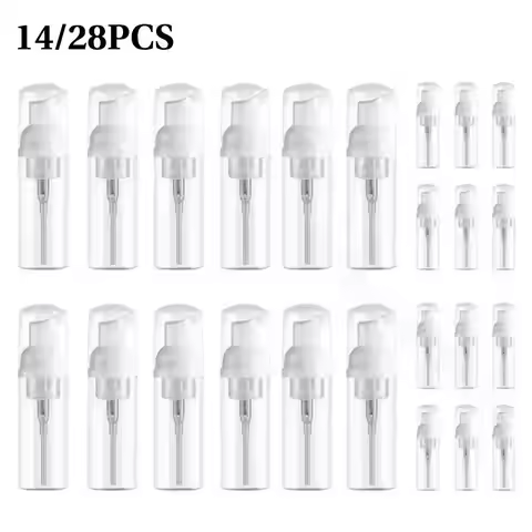 14/28PCS Transparent Empty eylelash foam pump bottle cream cleanser bubble plastic bottle mascara cl