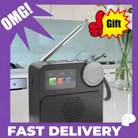 High-Quality Broadcasting FM/DAB/DAB+ Bluetooth Internet Radio Rechargeable Radio Wireless Bluetooth