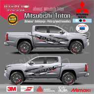 สติ๊กเกอร์ Mitsubishi Triton Athlete มิตซูบิชิ ไทรทัน แอทลีท ติดได้ทั้ง 4ประตูแคปตอนเดียว