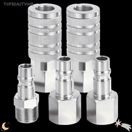 TOPBEAUTY1MB 5pcs Air Hose Quick Connect Fittings, 300PSI Aluminum Alloy Industrial Air Connect Fitt
