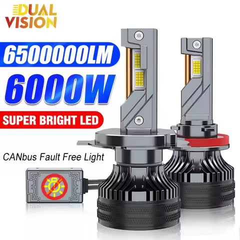 6000W H4 H11 LED Car Headlight Bulbs Casnbus Fault Free Plug&Play 12V 24V for H7 H1 HB3 HB4 9005 900
