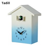 [dksqer] Cuckoo Wall Clock Nordic Style Bird House Clock Hourly Chime Green