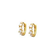 My Juvel 14K Gold 925 Sterling Silver Lexi Huggies Earrings Anting Anting Accessories For Women Gift