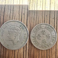 Hong Kong Fifty Cents Coin 1951