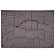 Hermès Matte Black Alligator and Rose Confetti Petit H Card Holder