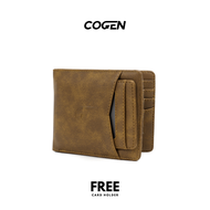 Cogen Dompet Lipat Dompet Pria Kulit Pendek CG03 - Brown