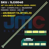 Backlight TV LG 49 Inch 49UB820T-TA.BTIWLJD 49UB850T 49" V14 ART5 TV REV0.3 6920L-0001C 6916L 1772C