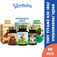 TINY TITANZ Vitamin Kid 180/ IQ160/ Viision 2020 For 3-18 Years Old (60 Tablets)