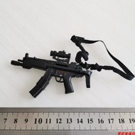 New Product 1: 6 Soldier MP5 Gun Model MP5 Submachine Gun Plastic Material Anti-Terrorist Soldier We