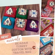 Sejadah Turkey Good Quality Cotton With Travel Bag HARGA BORONG Sejadah Travelling Lightweight