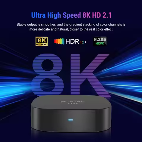 2025 New T1+ 8K HD TV Box Android 16.0 RK3518 Quad Core 8GB RAM 128GB ROM Dual Wifi 2.4G/5.8G Home T
