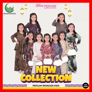 Raya 2024 Dhia Cotton Ironless Peplum Kids Saiz 2 - 12 Baju Kurung Budak Tanpa Gosok Sedondon Ibu Dan Anak 110324