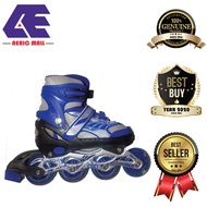 ADJUSTABLE (BLUE) ROLLER BLADE / ROLLER SKATES WITH PU WHEELS