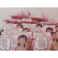 EGT2007 13x11 - 30pcs BUNDLE Customized Pillow Souvenir baptismal Christening Birthday Wedding 18th