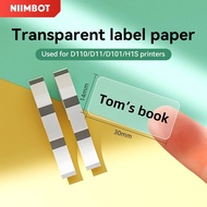 【Transparent Label】Niimbot D11/D110/D101 transparent label sticker name sticker waterproof label pap