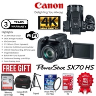 (LOWEST PRICE GUARANTEE)CANON POWERSHOT SX70 HS WIFI 4K FLIP SCREEN SUPER ZOOM 21-1365MM ZOOM SX60 S