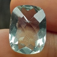 HIJAU Prasiolite Green Quartz Dim:est 16x11x5.5mm 8ct Green Amethyst Cushion Checkerboard cutting Cl