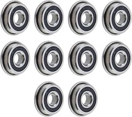 Pastlla F695-2RS Flanged Bearing 5x13x4 mm, Sealed Precision F695 2RS Bearings for 3D Printer, RC, a