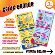 PRINT LAUNDRY BROCHURE SIZE 1/ 3A4 JUST CUSTOM AP150GSM MATERIAL A4 Paper A3 Paper A5 Paper