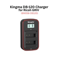 KingMa Camera Battery DB-120 DB120 and LCD Dual Charger Set for RICOH GRIV GR4 Camera